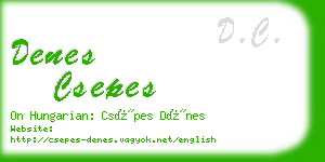 denes csepes business card